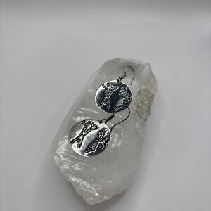 Vintage 90's Playful 925 marked Sterling Silver Earrings